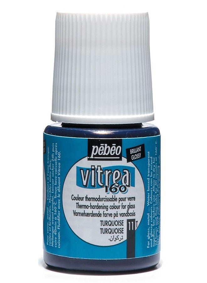 بيبيو طلاء زجاج لامع PEBEO Vitrea 160 - زجاجة 45 مل - فيروزي (11) - Image 1